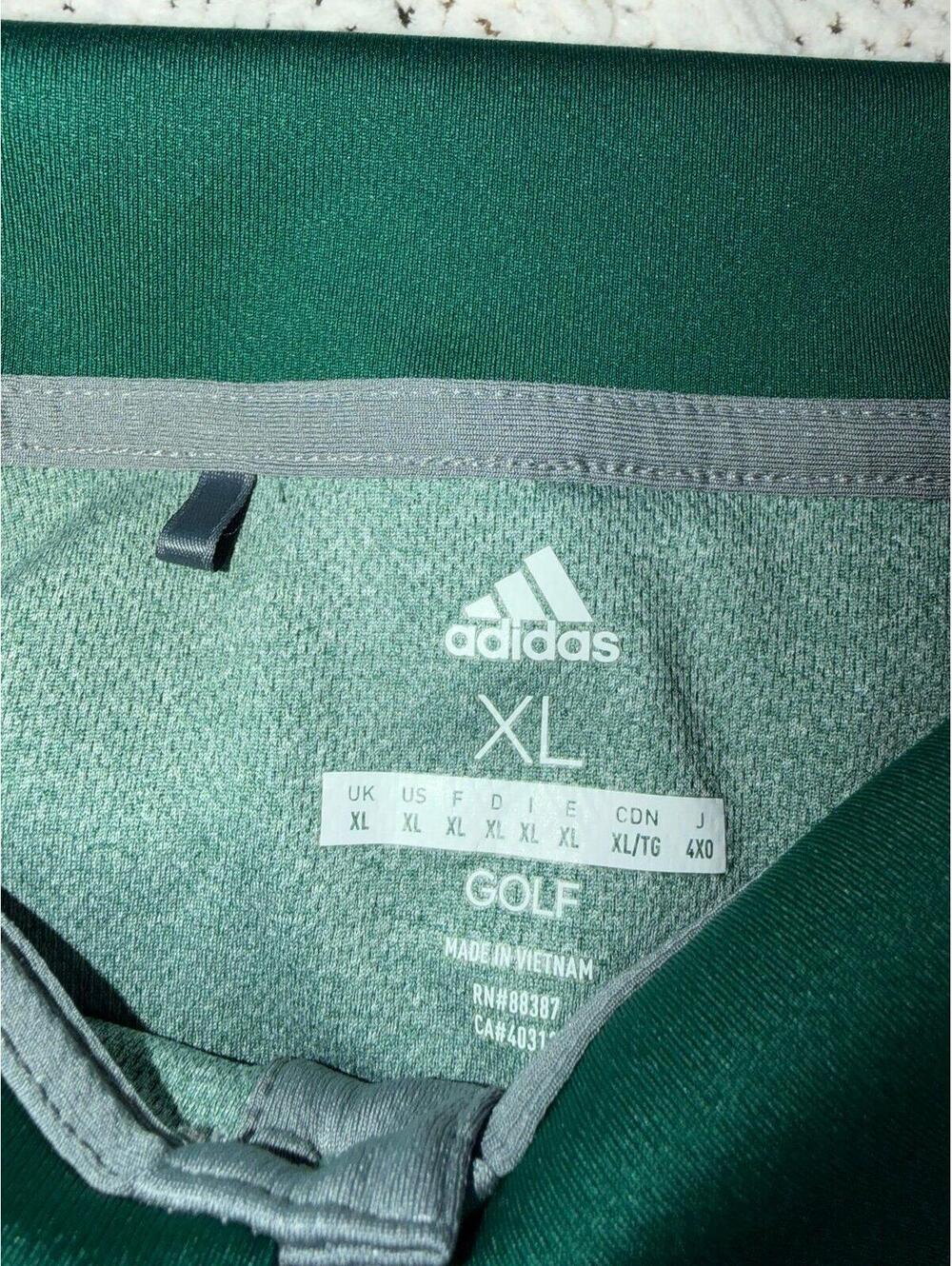Adidas Mens Golf Polo Shirts Size XL Dri Fit Green and Red - Picture 2 of 5